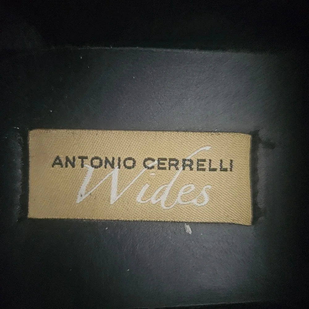Antonio Cerrelli Wides Mens 11W Black Lizard Embossed Square Toe Oxford Shoes‎